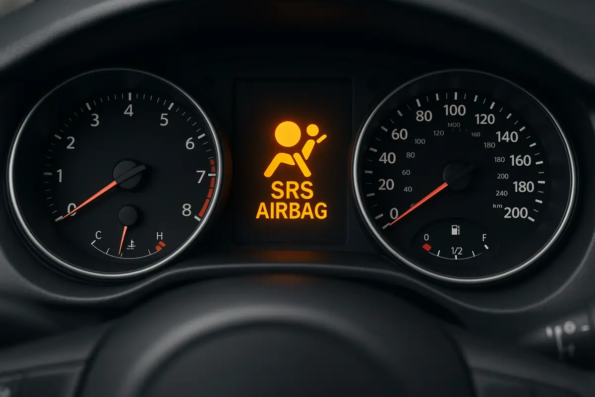 Modern Car Dash SRS light